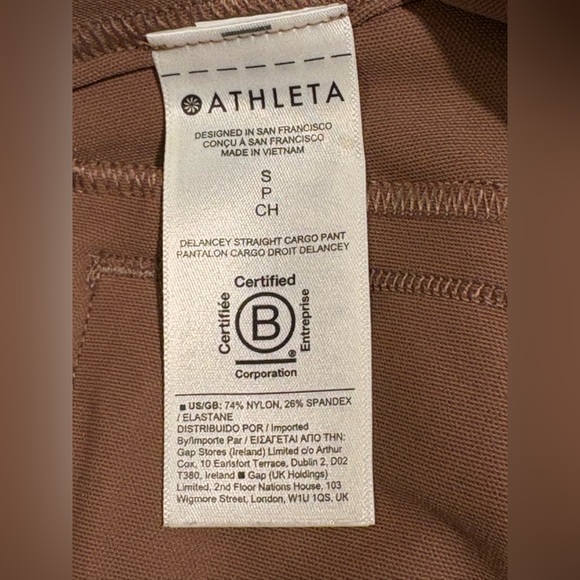Athleta Delancey Straight Cargo Pants Rustic Beige Brown S - Picture 9 of 9